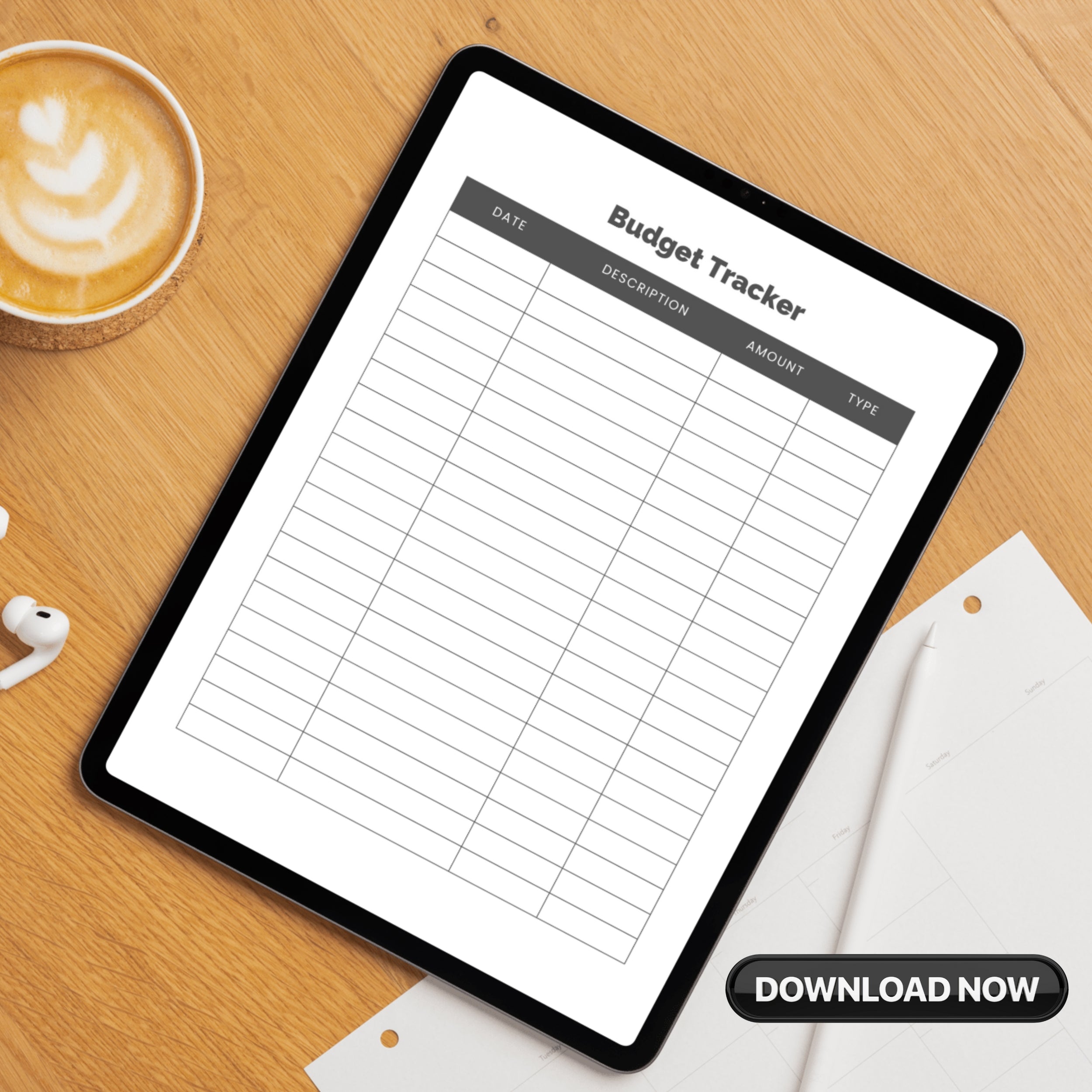 Budget Tracker PDF Paper
