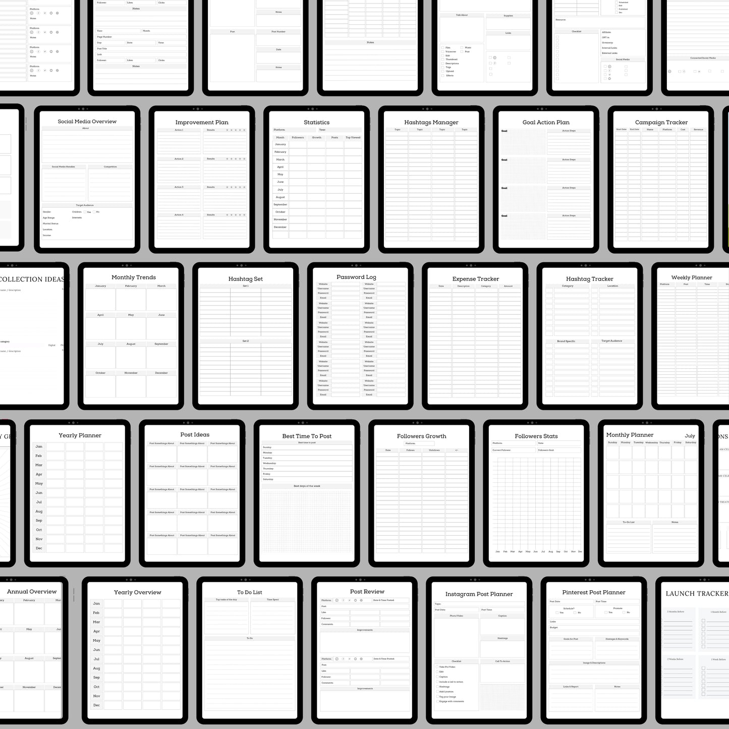 Social Media Post Planner Bundle