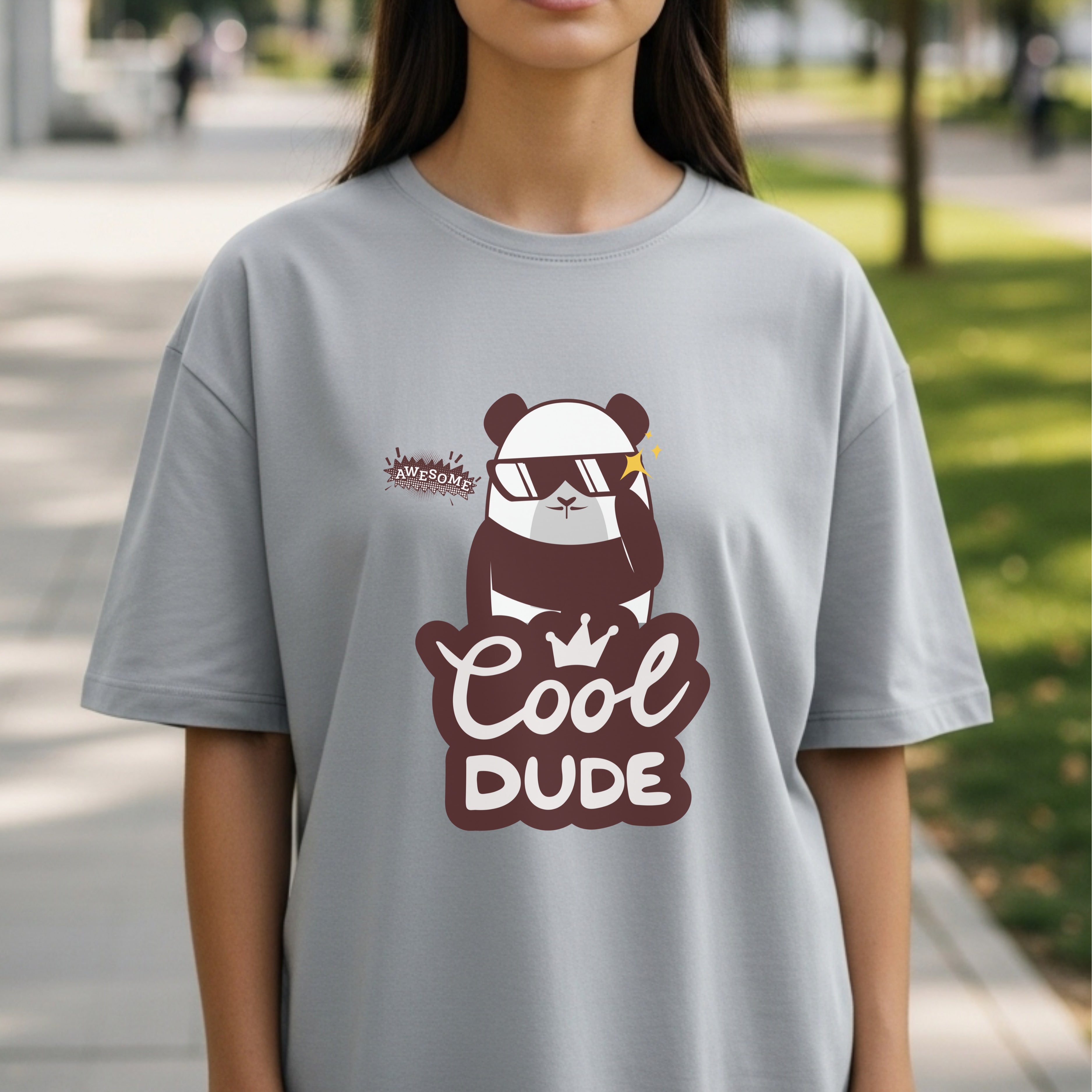 Cool Dude Awesome - Minimalist Cartoon Character Confidence Swagger Statement Artwork