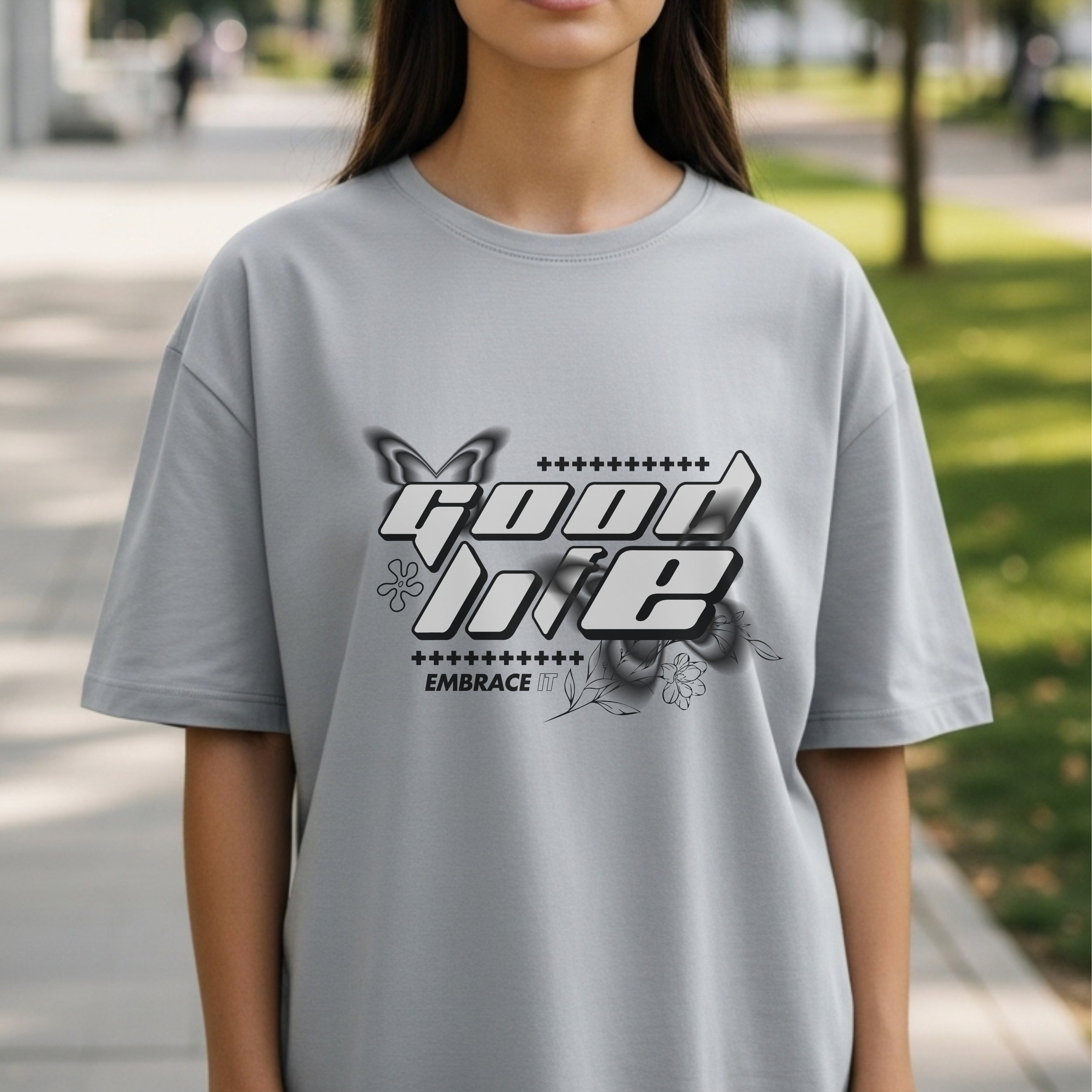 Good Life Embrace It - Y2K Bunny Aesthetic Gratitude Appreciation Statement