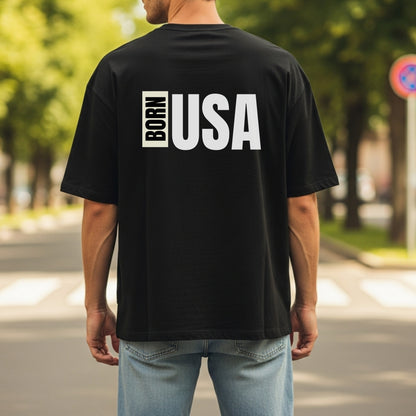 Born USA - Patriotic Minimalist Statement Gym & Fitness Artwork