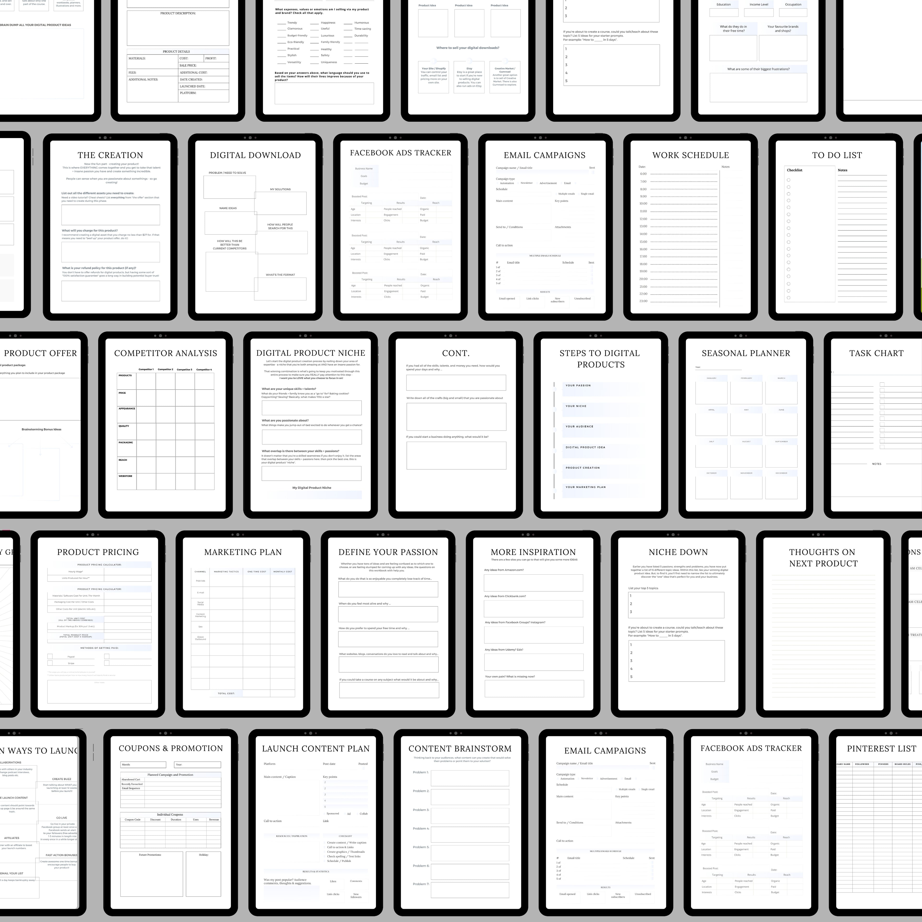 Digital Product Planner