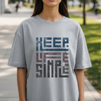 Keep Life Simple - Distressed Typography Minimalist Lifestyle Statement Artwork