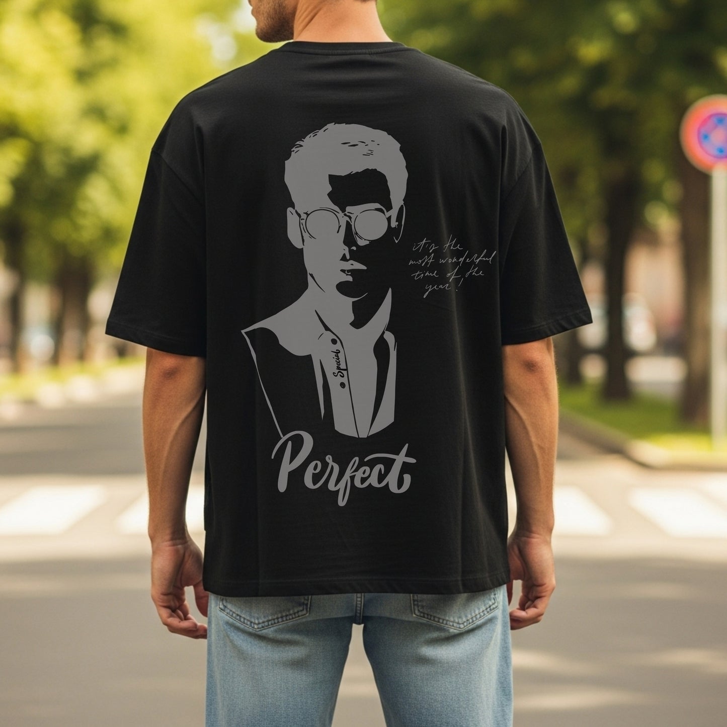 Perfect - Minimalist Portrait Sketch with Sunglasses Confidence Statement Artwork