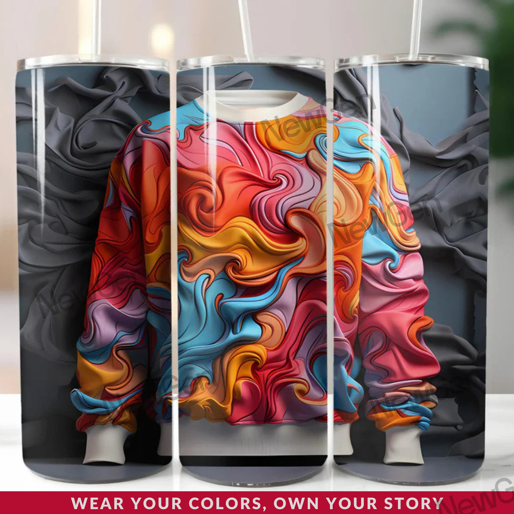 Colorful Nineties Vibes 20oz Tumbles Wraps 300 DPI