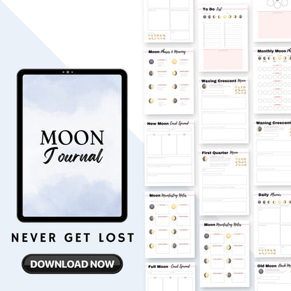 Moon Planner & Journal Sheets