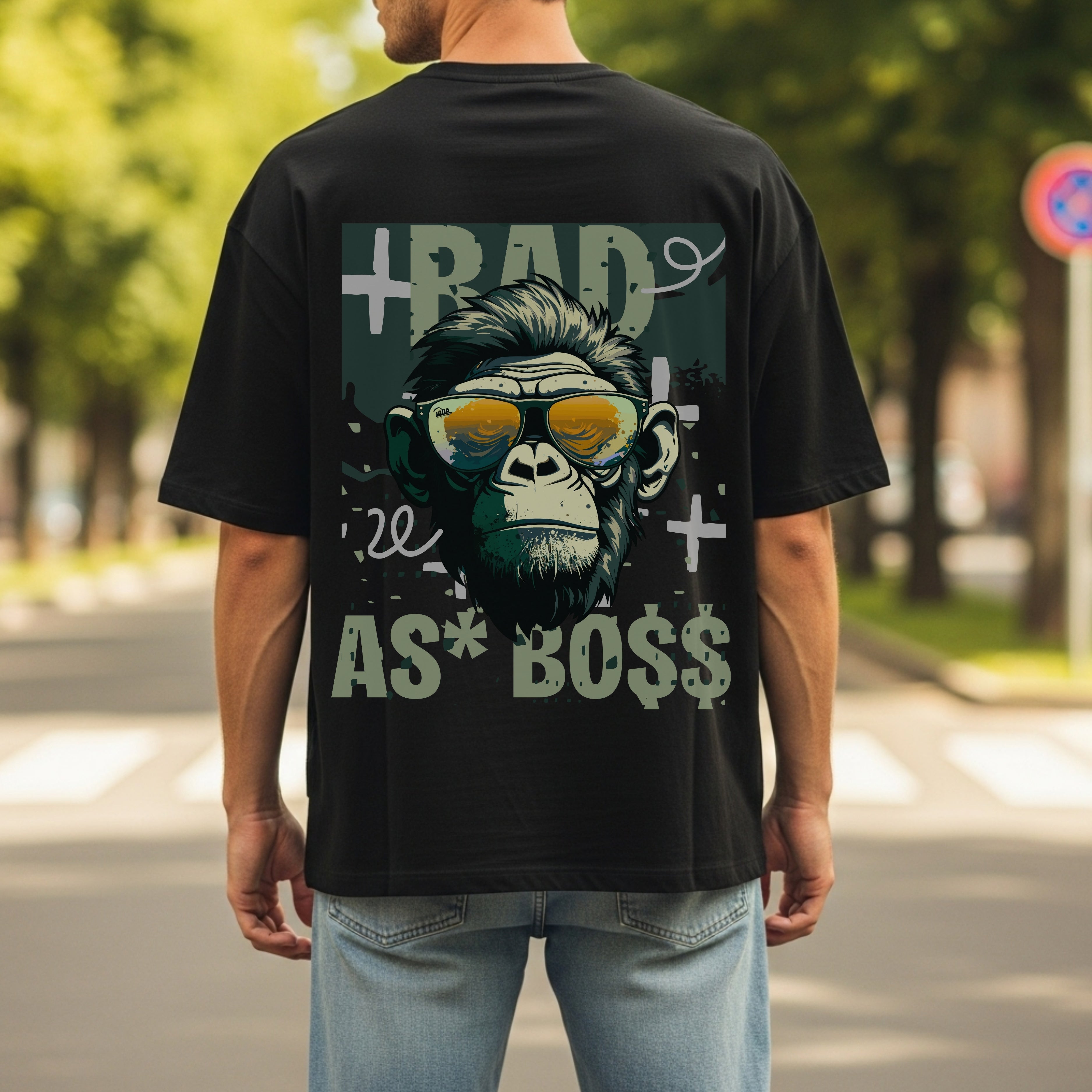 Bad As Boss - Graffiti Monkey Urban Street Statement Artwork