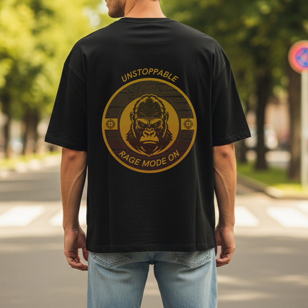 Unstoppable Rage Mode On - Gorilla Fitness Motivational Statement Artwork