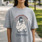 Just A Girl With A Vision Inspired - Yellow Circle Illustration Dreamer Statement Artwork