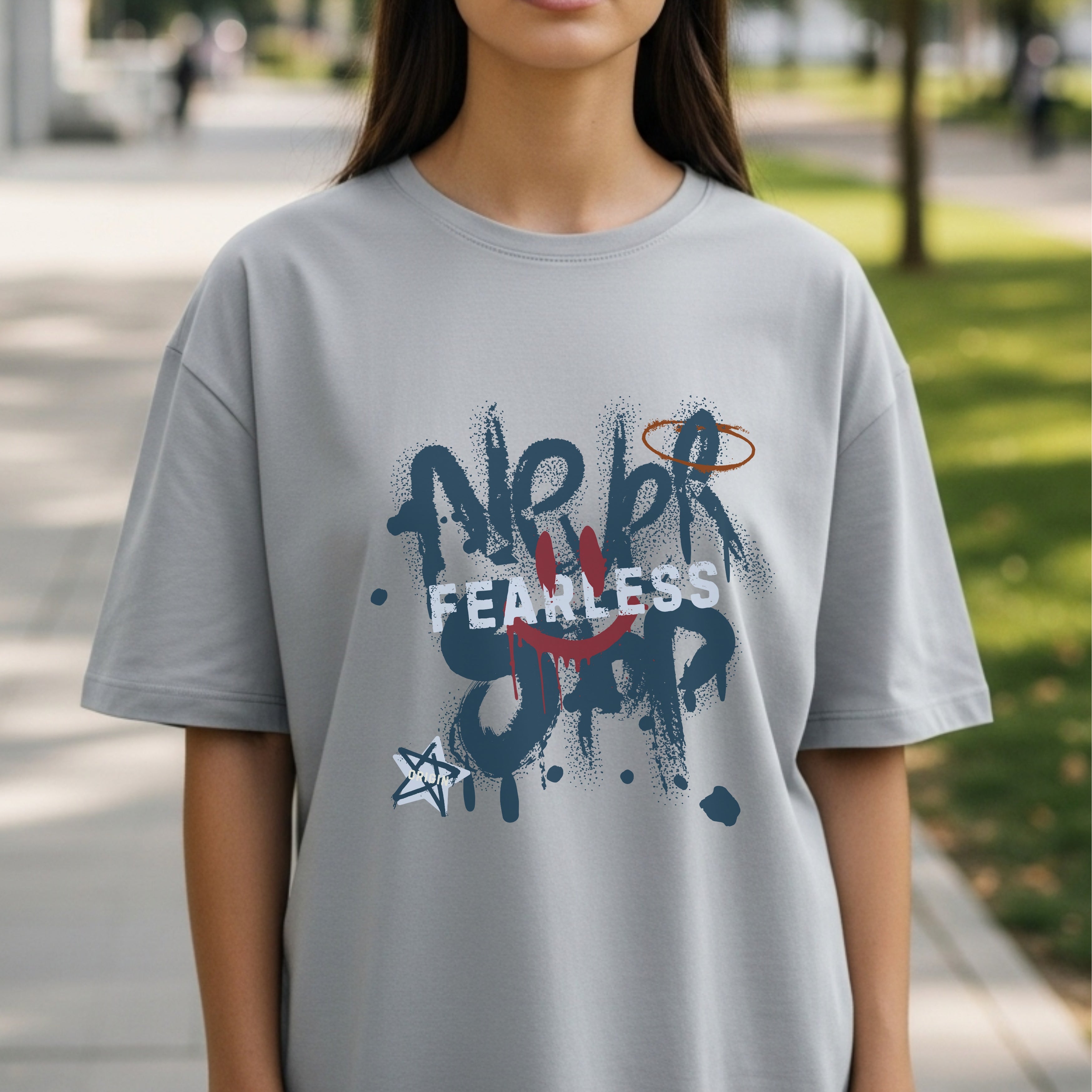 Never Fearless Origin - Graffiti Street Art Bold Expression Statement Artwork