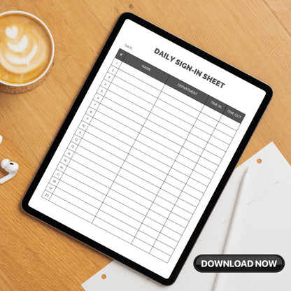 Daily Sign In Sheet