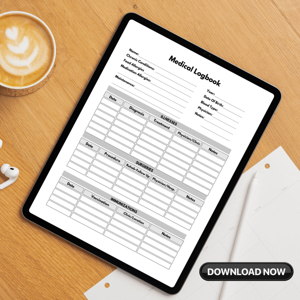 Medical Logbook Paper Sheet