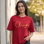 Chasing Dreams - Elegant Floral Script Motivational Minimalist Statement Artwork