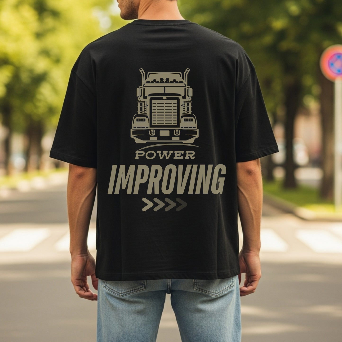 Power Improving - Truck Driver Motivational Progress Artwork