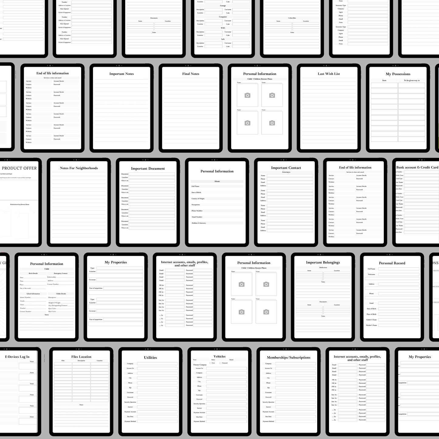 End Of Life Planner & Journal Bundle