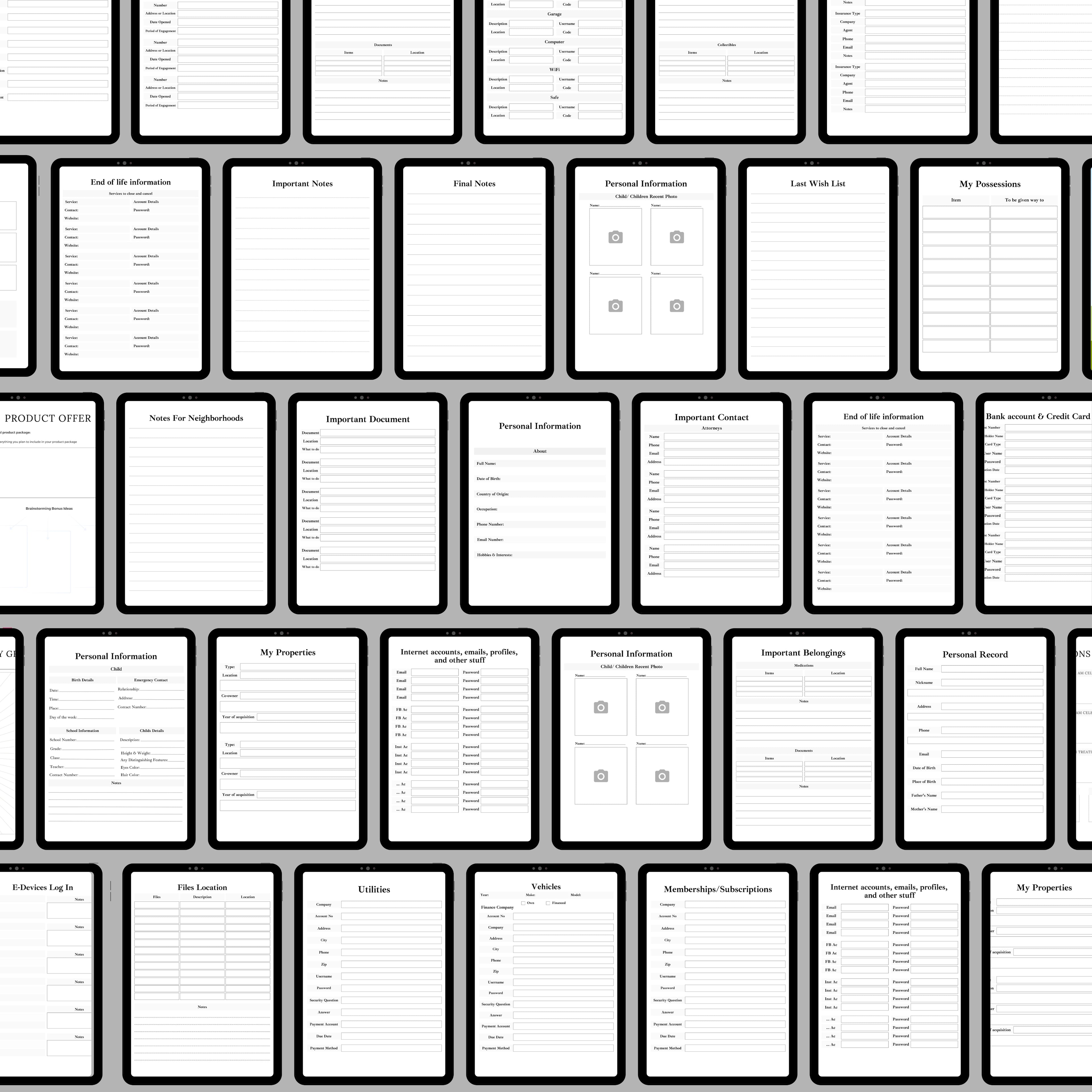 End Of Life Planner & Journal Bundle