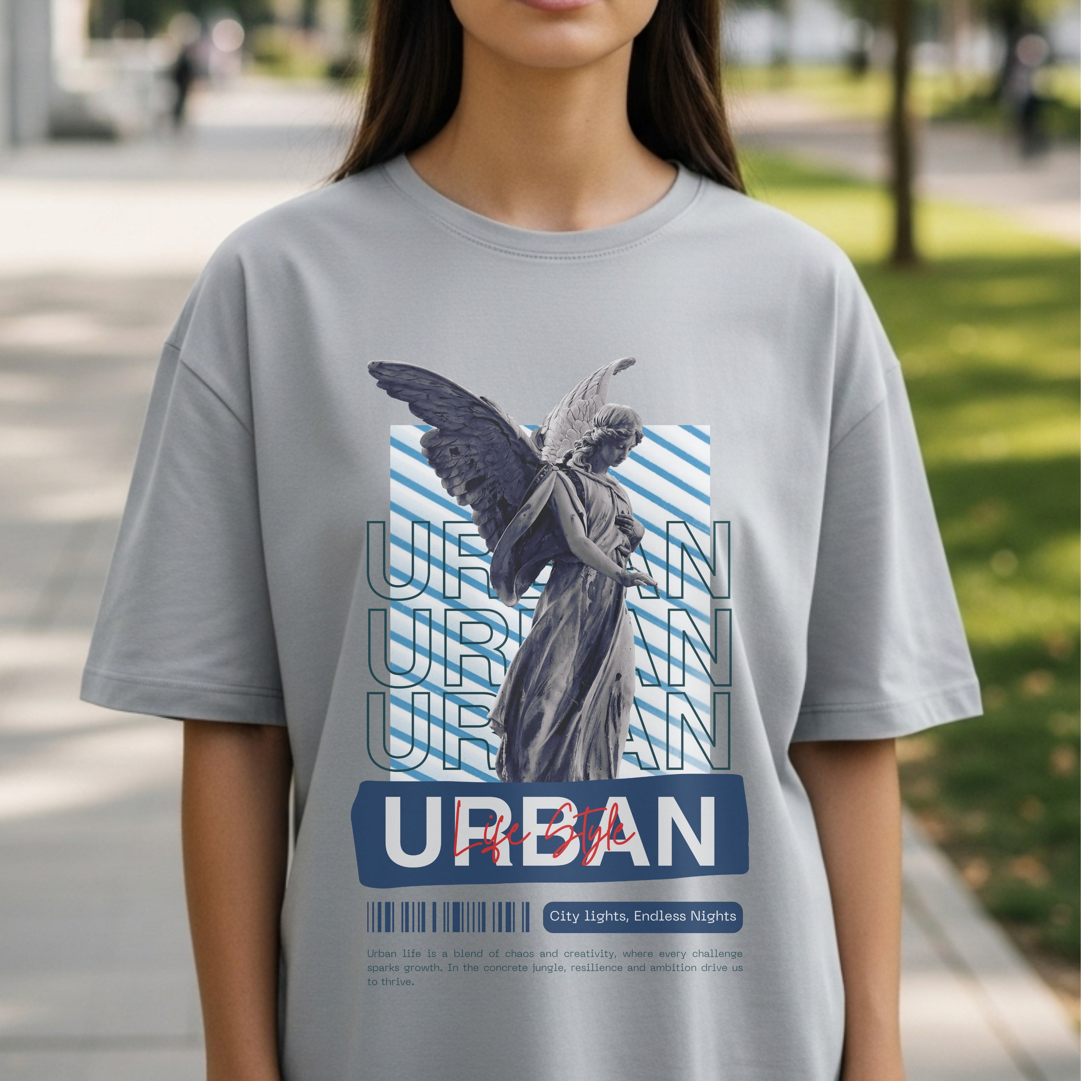Urban Lifestyle Breath City - Angel Statue Street Culture Contemporary Statement Artwork