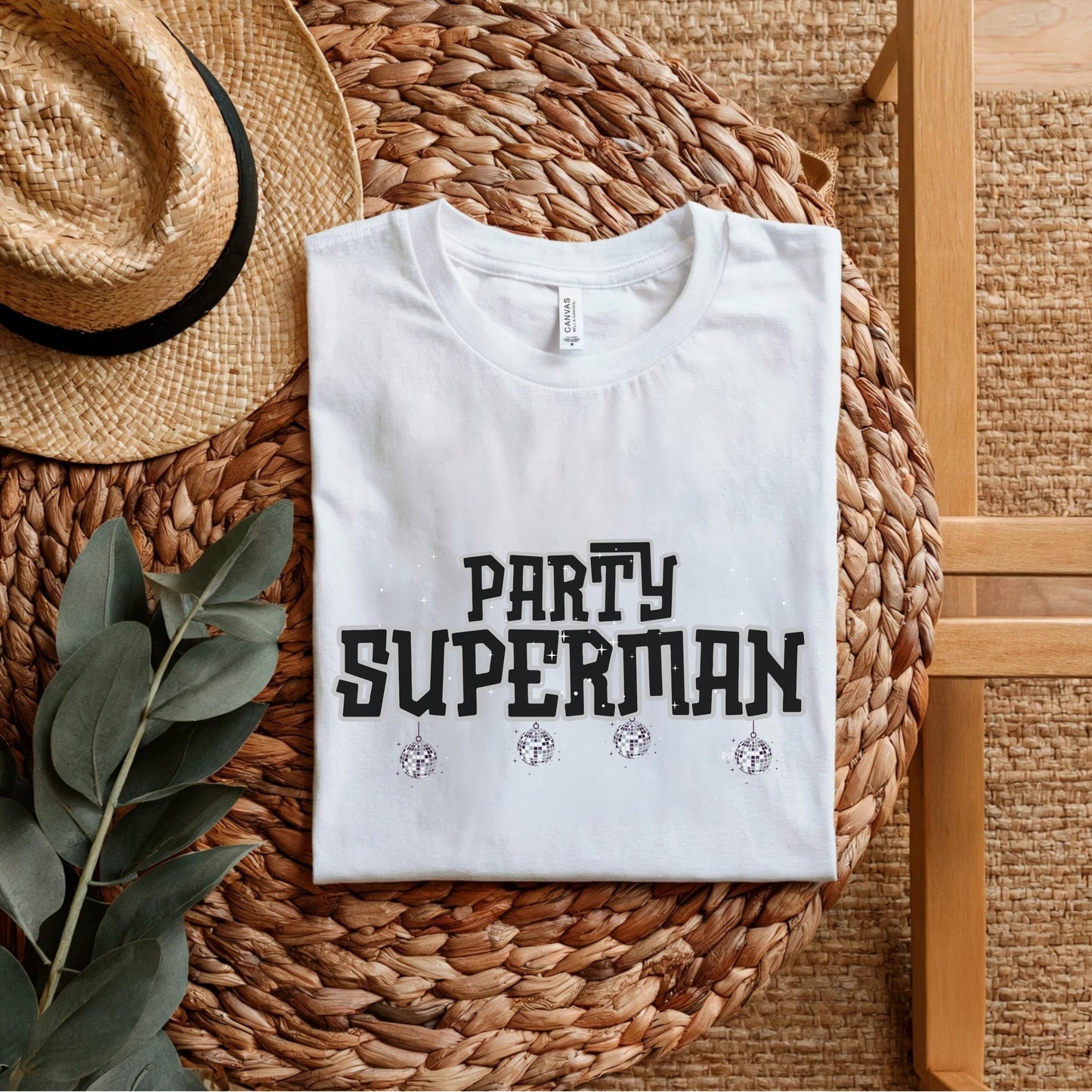 Party Superman - Disco Ball Celebration Statement Artwork