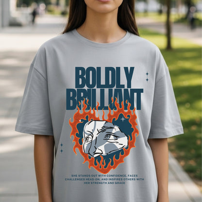 Boldly Brilliant - Abstract Pop Art Split Face Confidence Empowerment Statement Artwork