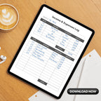 Income & Expenses Log Sheet
