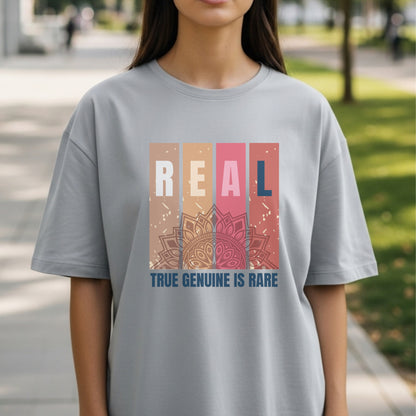 Real True Genuine Is Rare - Mandala Authenticity Rarity Statement Artwrok