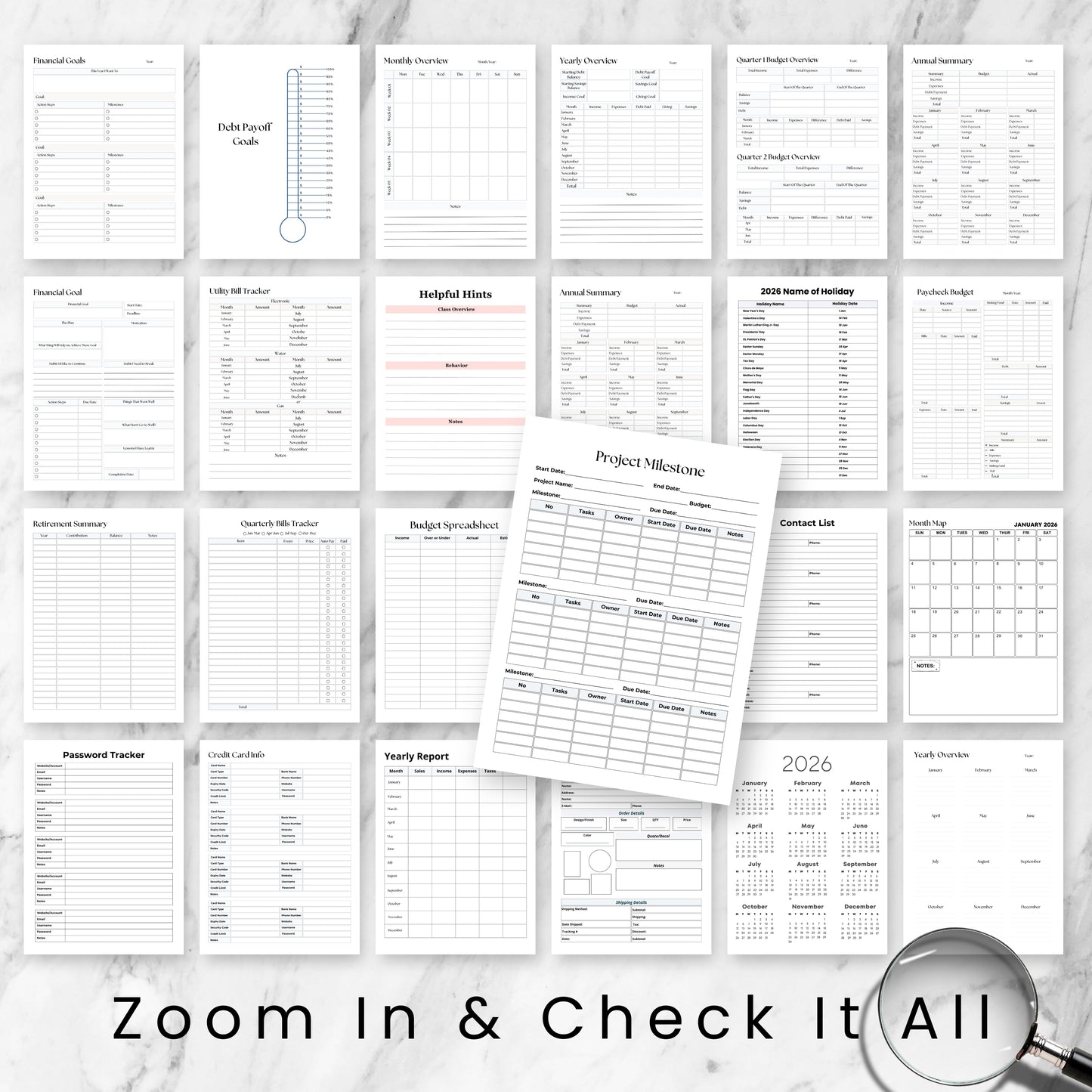 All In One Business Planner Bundle 2026