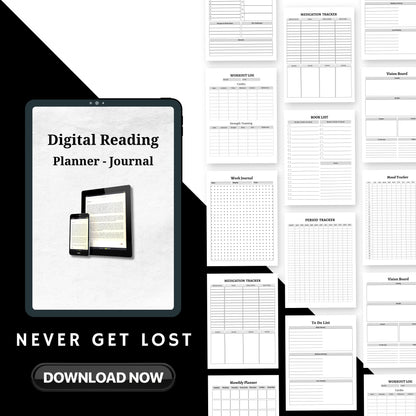 Digital Reading Planner & Journal