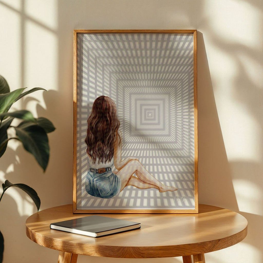 Infinite Perspective - Contemplative Woman Wall Art