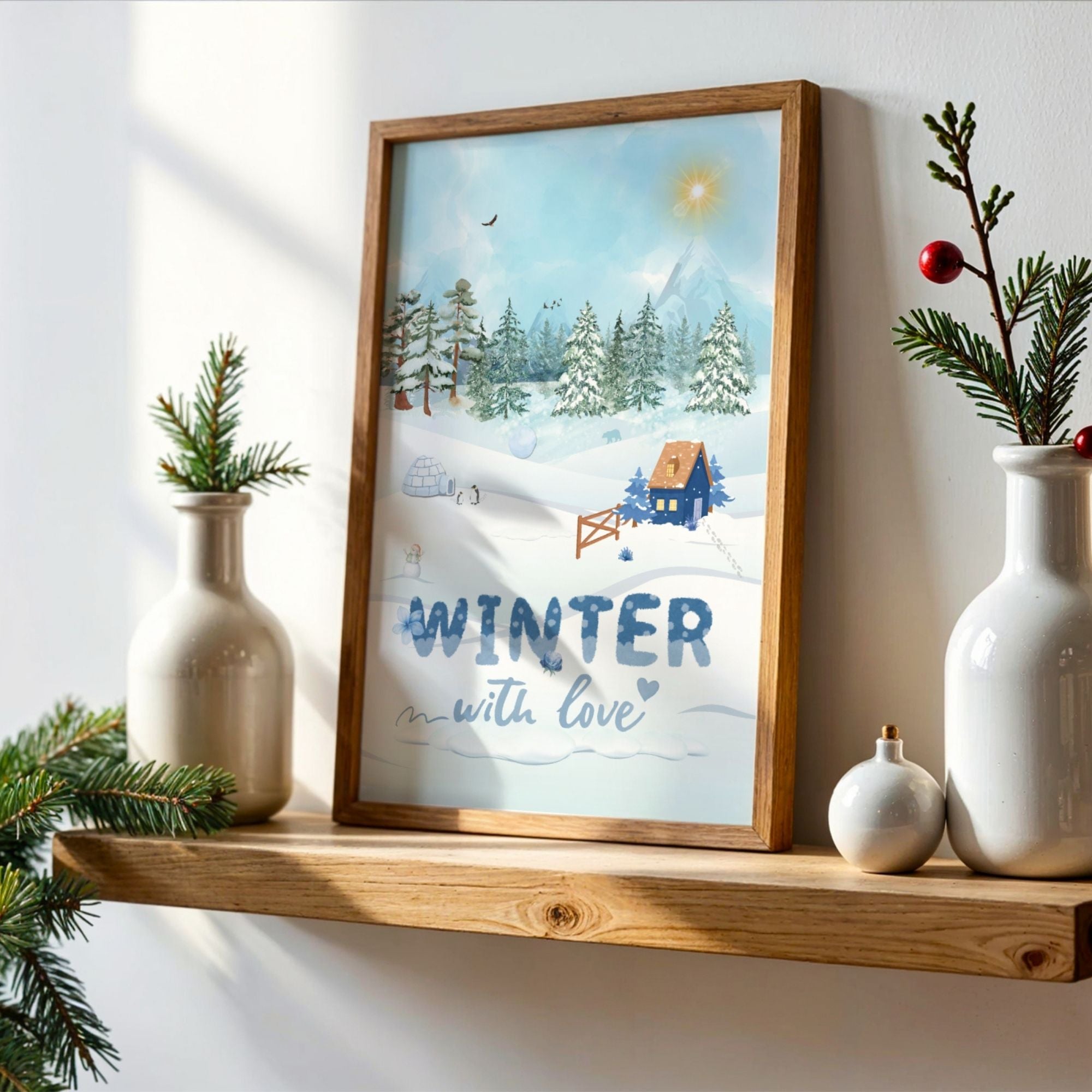 Winter With Love - Cozy Iced Time Landscape Wall Art