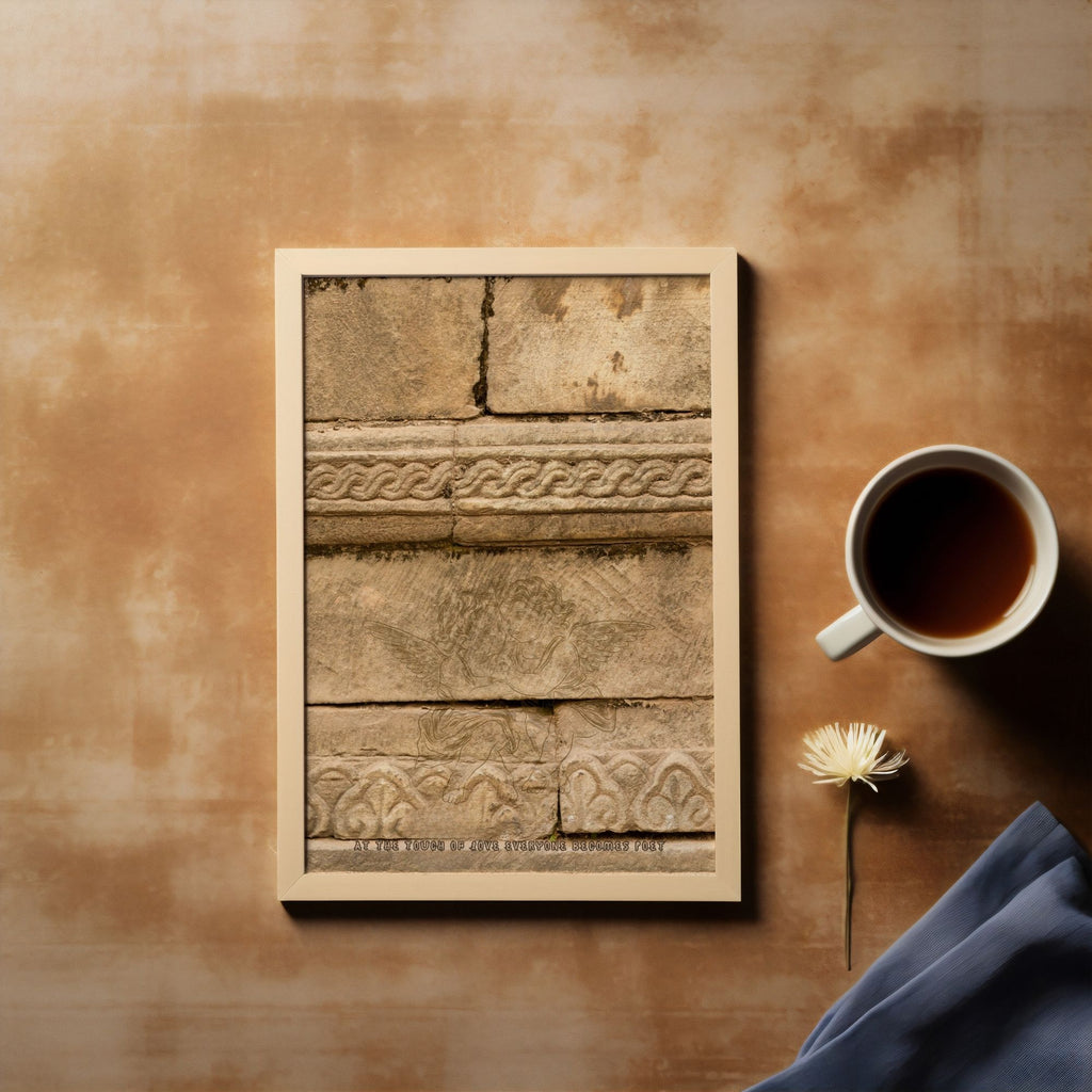 At The Touch Of Love Everyone Becomes Poet - Romantic Stone Carving Wall Art