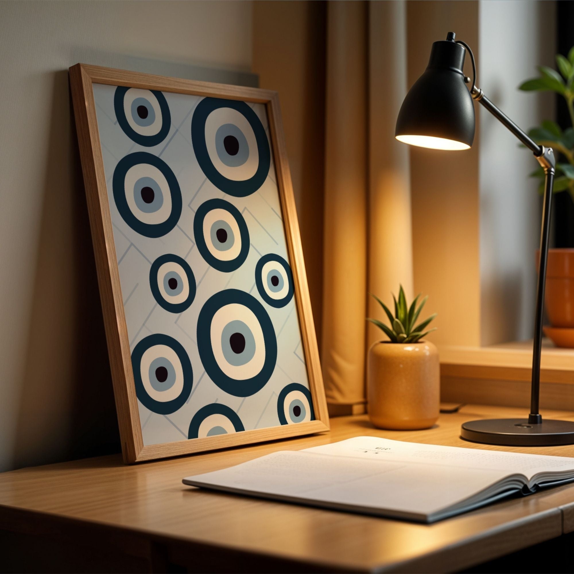 Evil Eye Protection - Mediterranean Talisman Pattern Wall Art