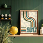 2017 Retro Wave Abstract Wall Art