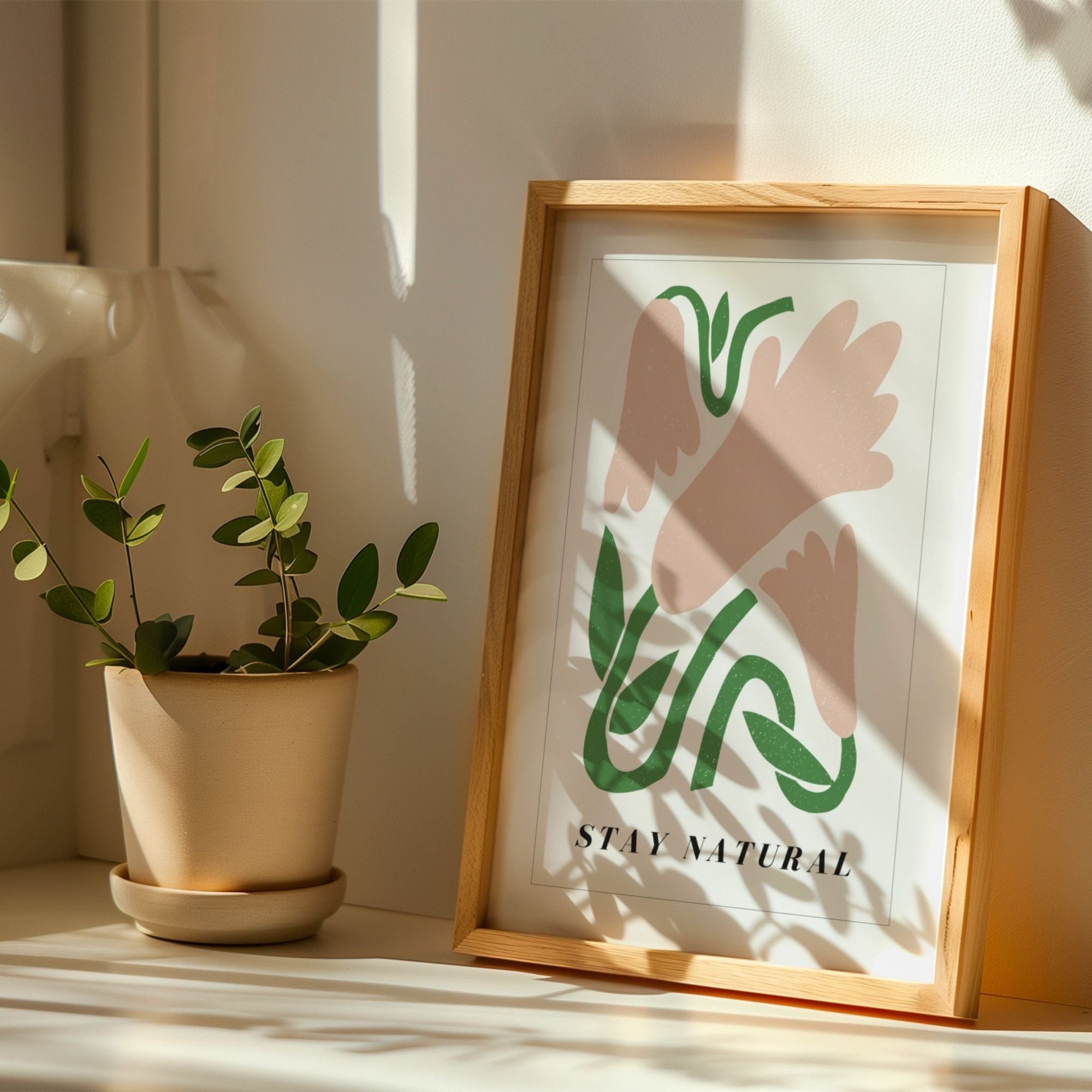 Stay Natural - Abstract Botanical Harmony Wall Art