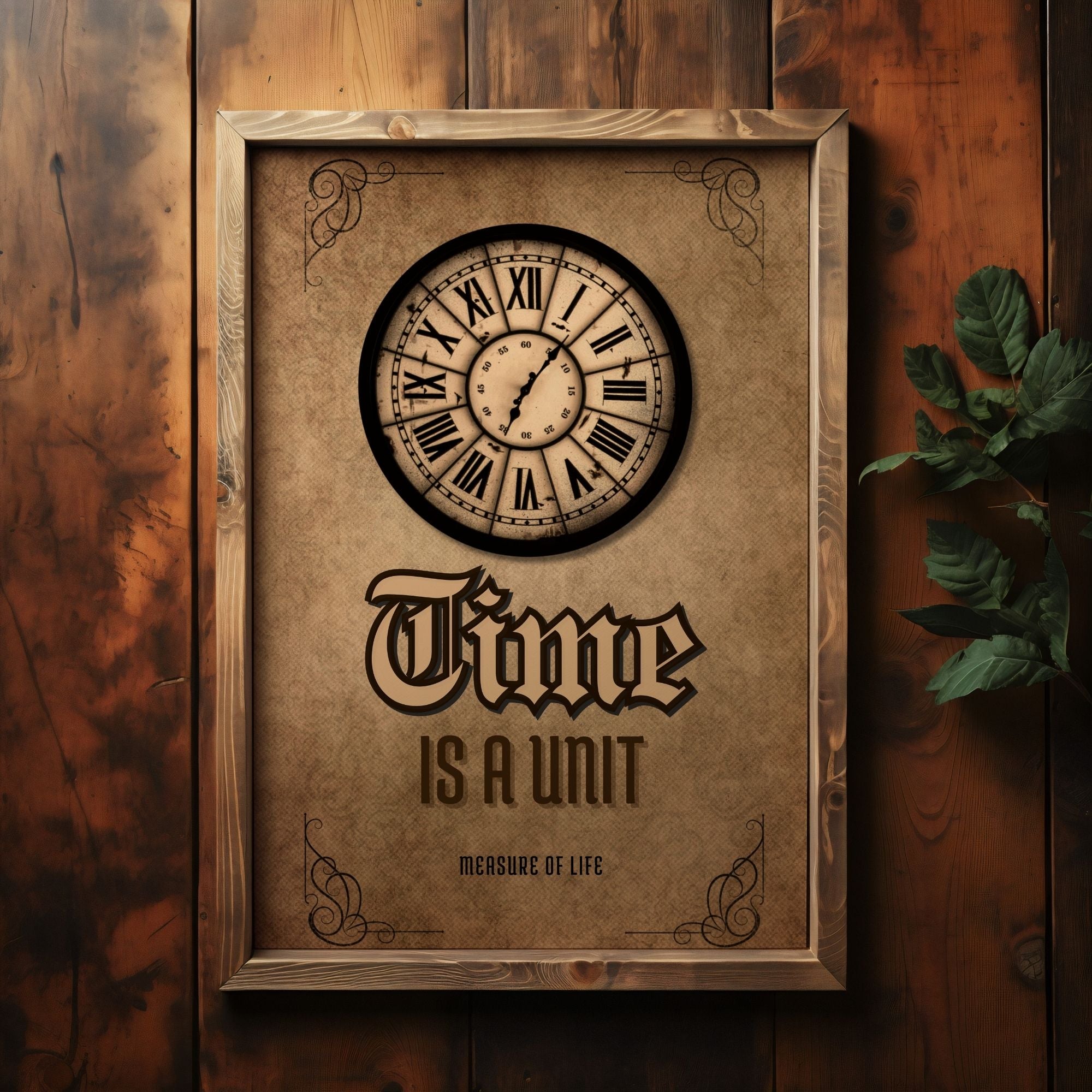 Time Is A Unit - Measure Of Life Vintage Wall Art