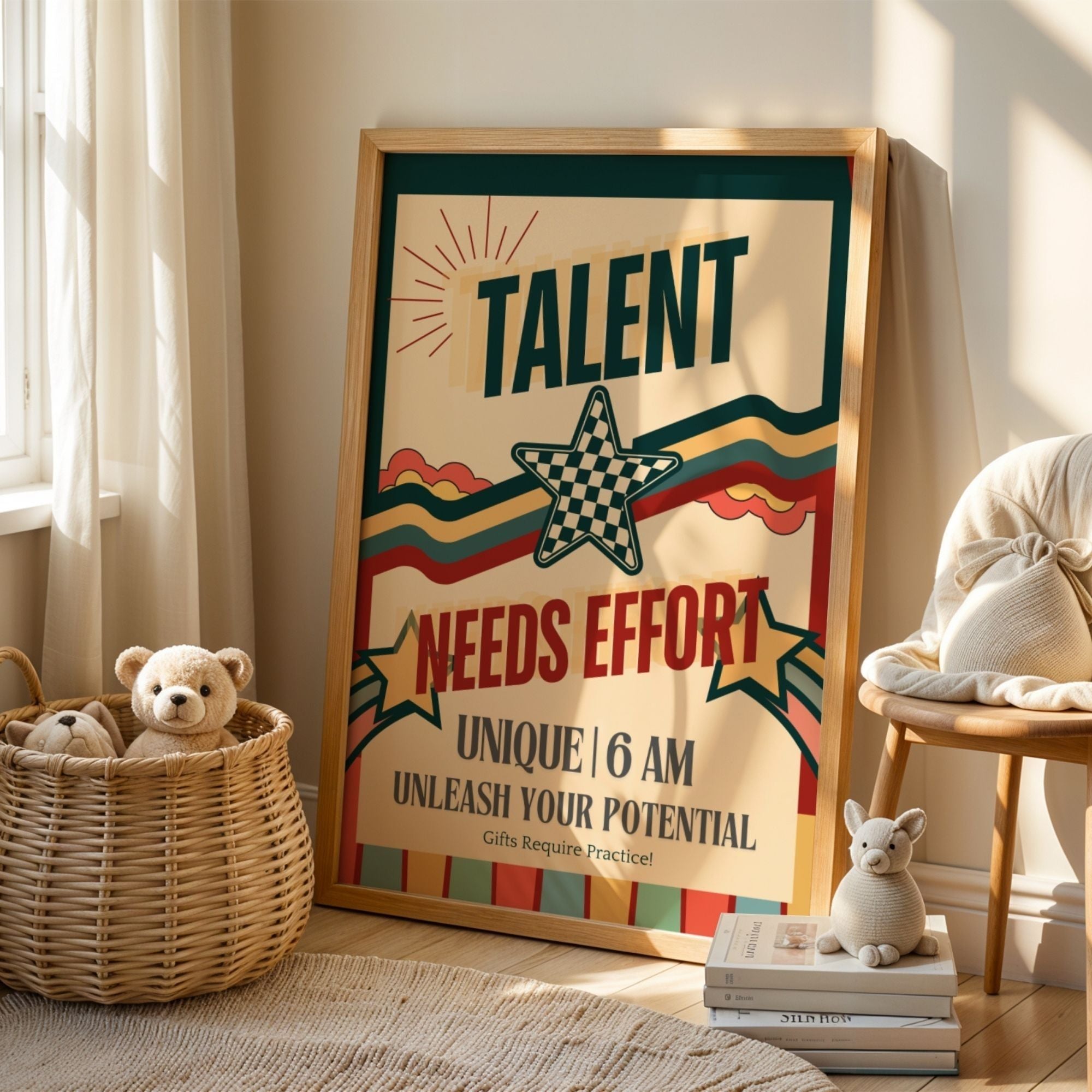 Talent Needs Effort - Unleash Your Potential Motivational Wall Art
