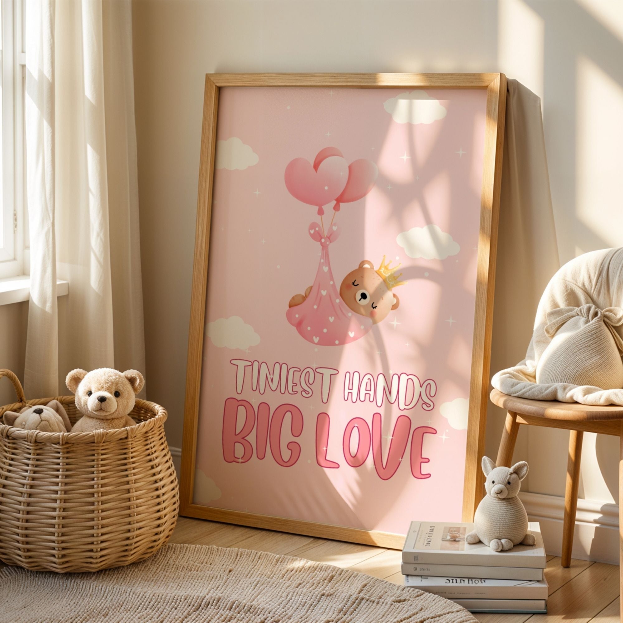 Tiniest Hands, Biggest Love - Nursery Baby Wall Art