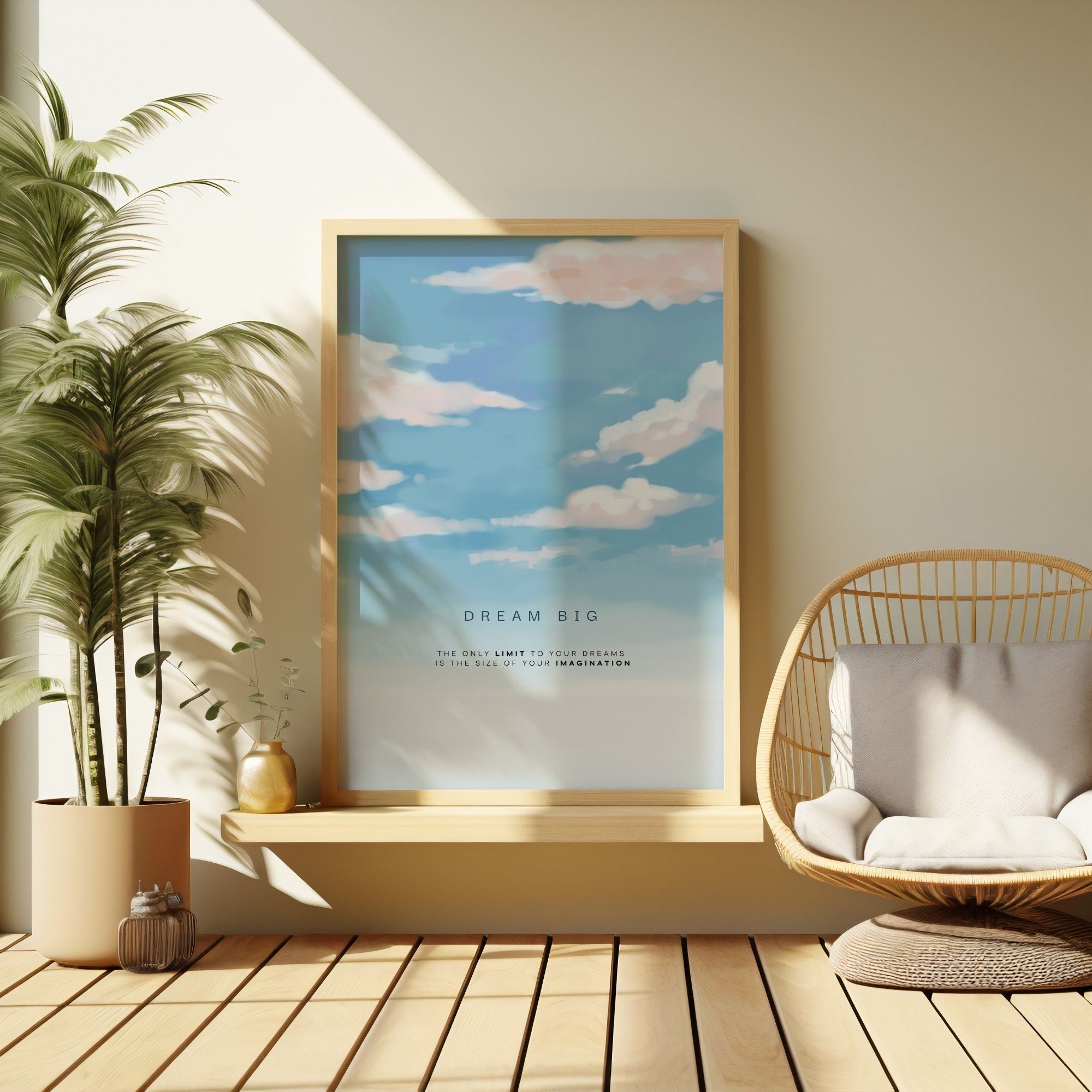 Dream Big - The Only Limit Is Your Imagination Inspirational Wall Art