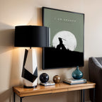 I Am Enough, I Am Legend - Samurai Silhouette Motivational Wall Art