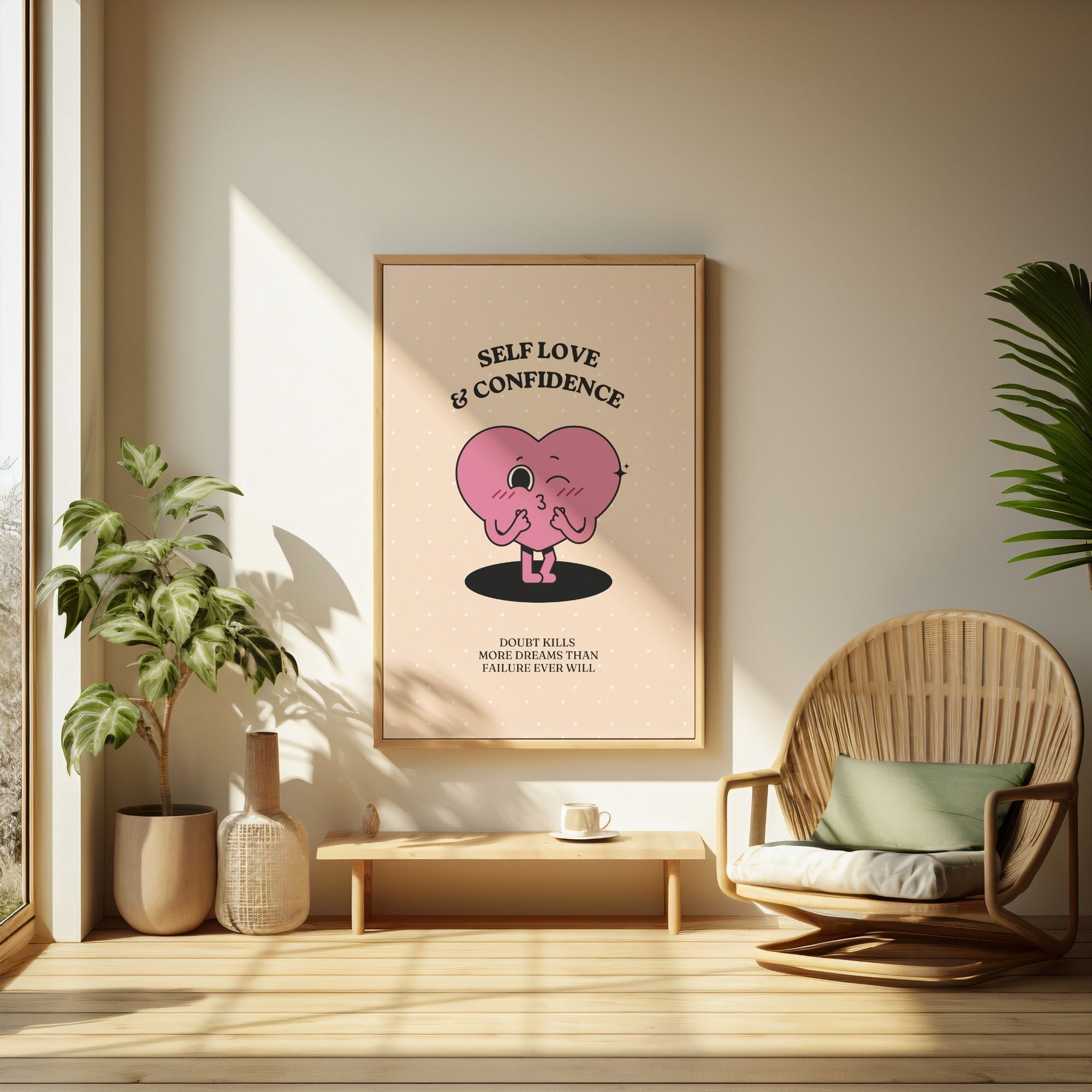 Self Love & Confidence - Empowering Heart Wall Art