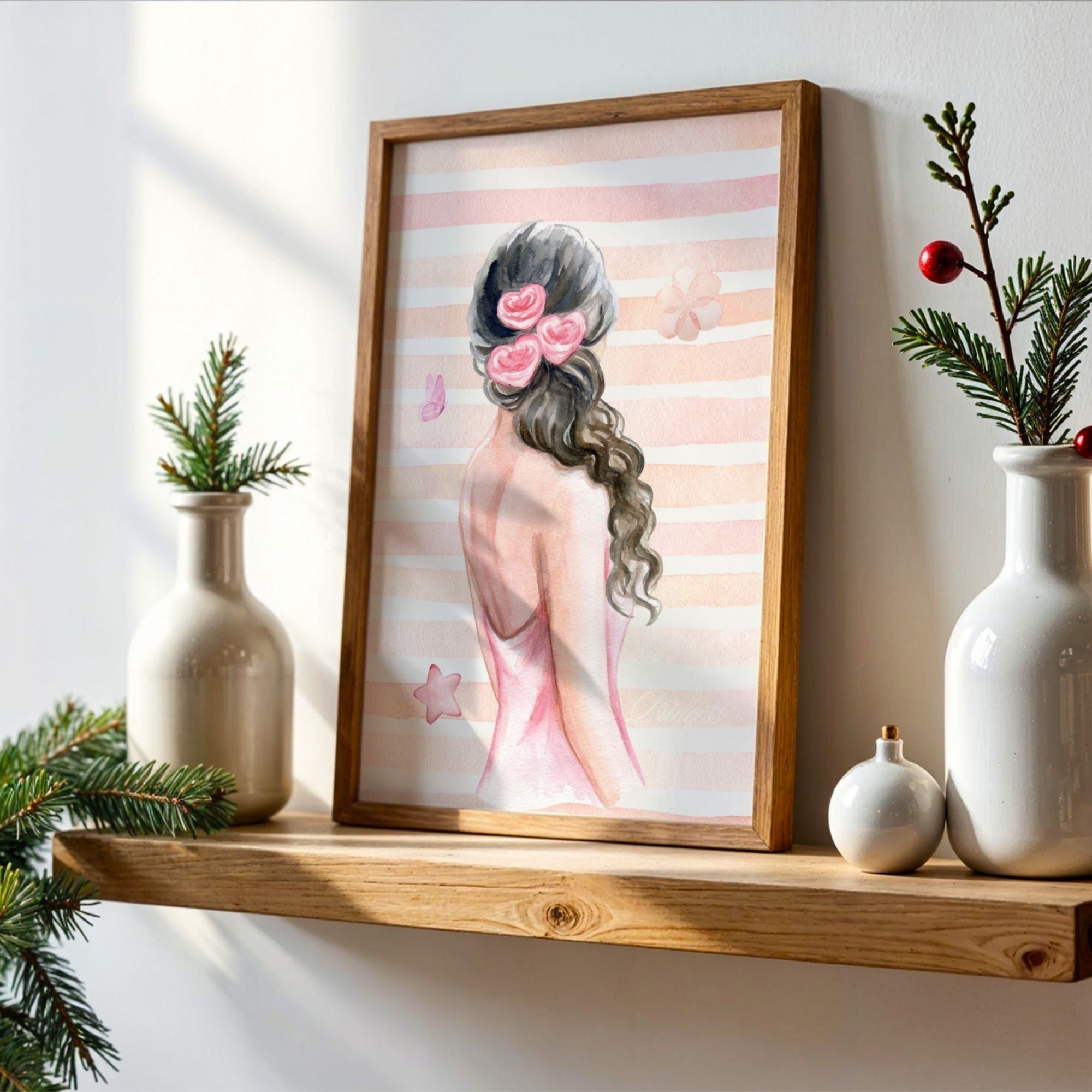 Graceful Elegance - Feminine Beauty & Flowers Wall Art