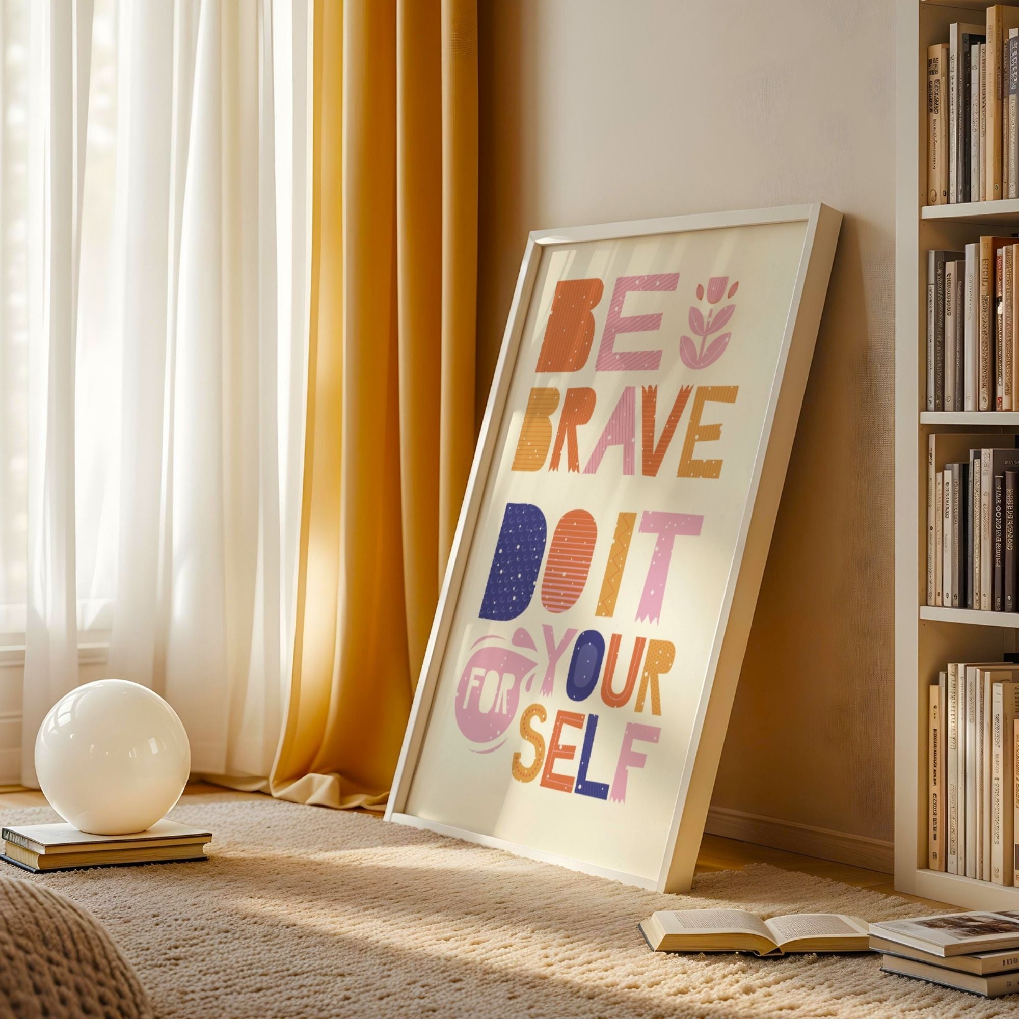 Be Brave Do It For Yourself - Colorful Empowerment Wall Art