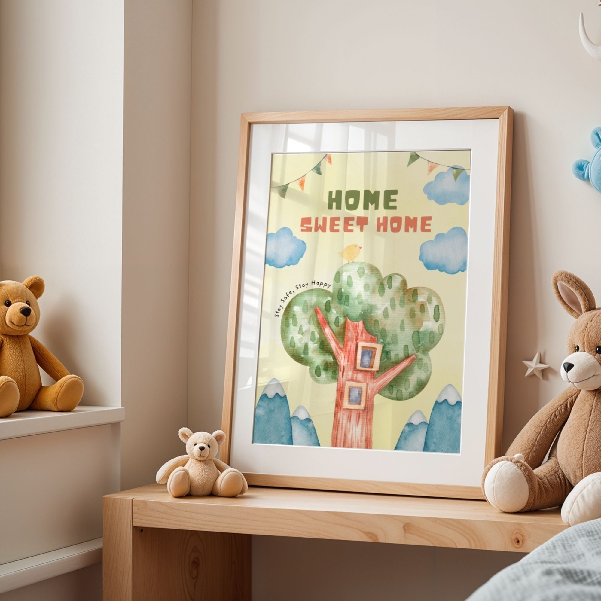 Home Sweet Home - Stay Safe, Stay Happy Wall Art