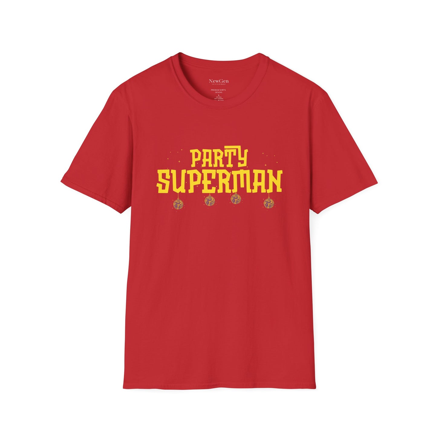 Party Superman - Disco Ball Celebration Statement Artwork Tee