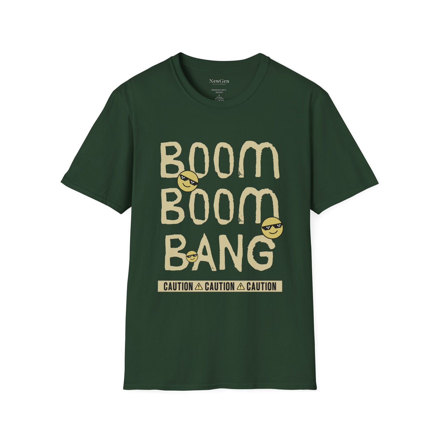 Boom Boom Bang - Funny Attitude Cool Emoji Statement Artwork Tee