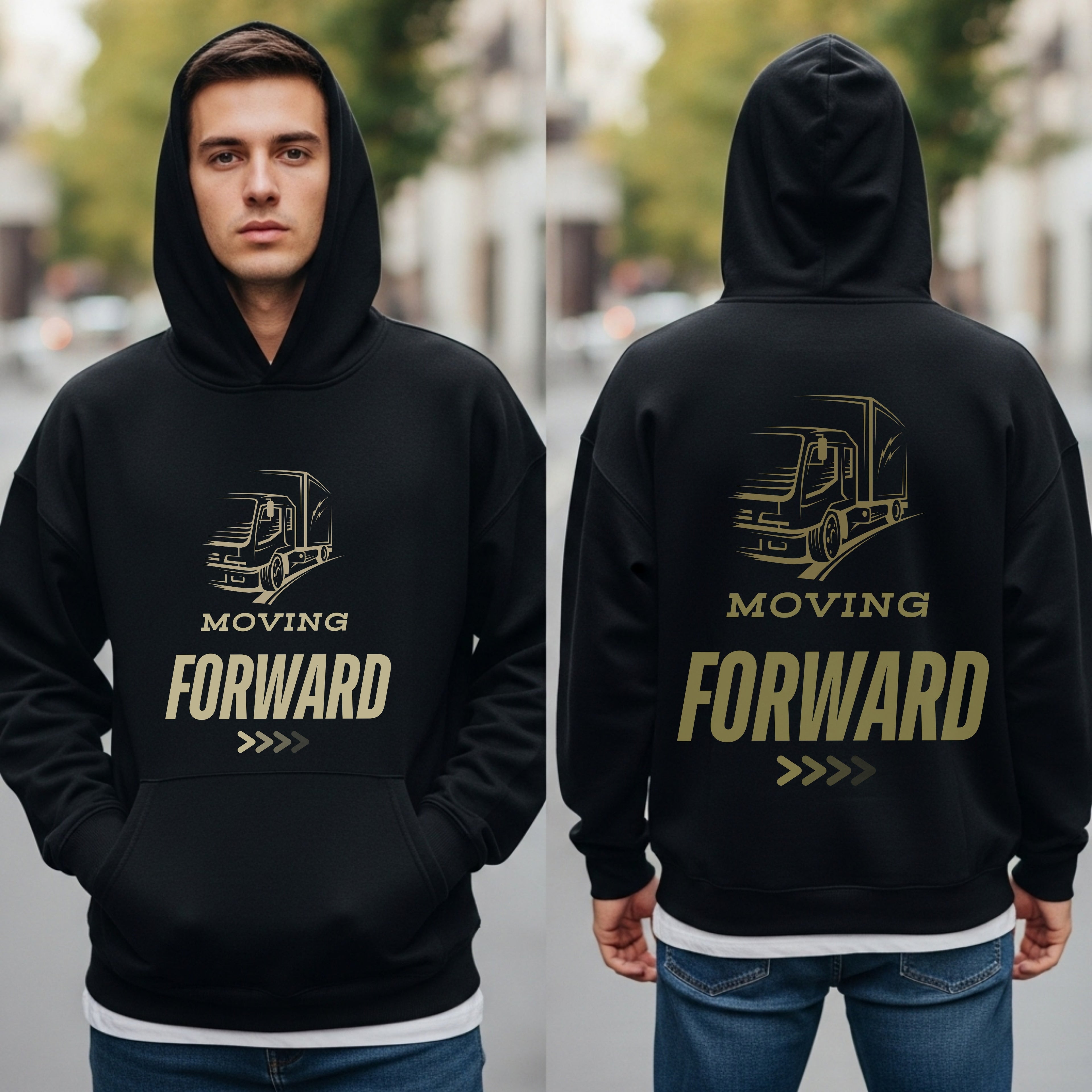 Moving Forward - Truck Driver Motivational Statement Art Work