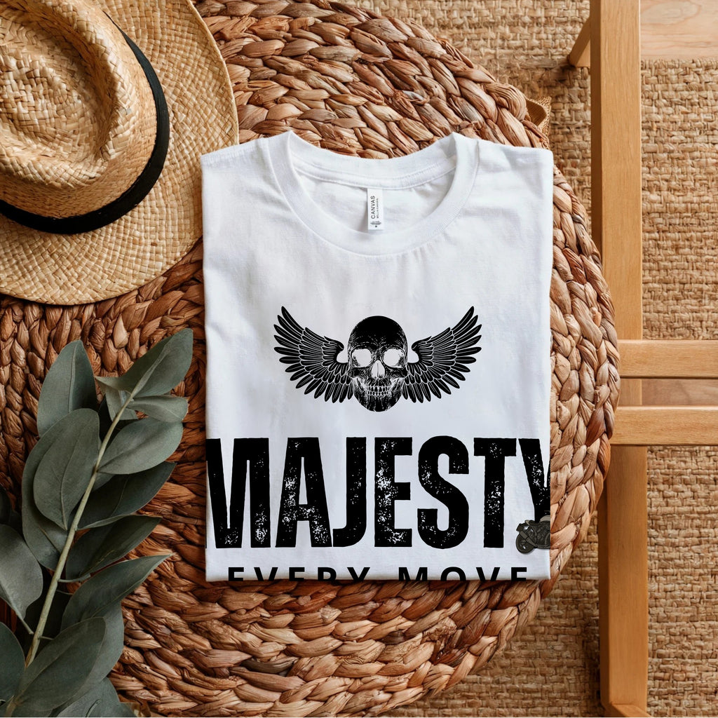 Majesty Every Move - Winged Skull Confidence Statement Artwork