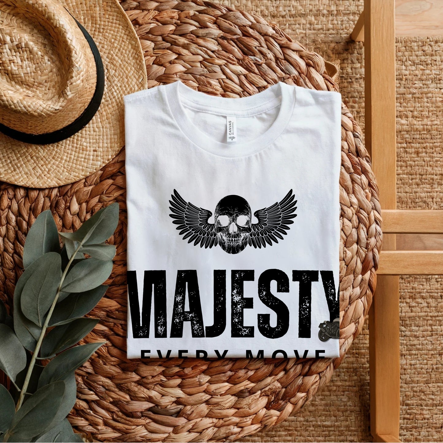 Majesty Every Move - Winged Skull Confidence Statement Artwork