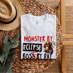 Monster By Eclipse, Boss By Day - Motivational Chimp DJ Music Producer Statement Artwork