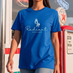 Radiant Resilience - Crown Silhouette Woman Elegant Script Strength Statement Artwork