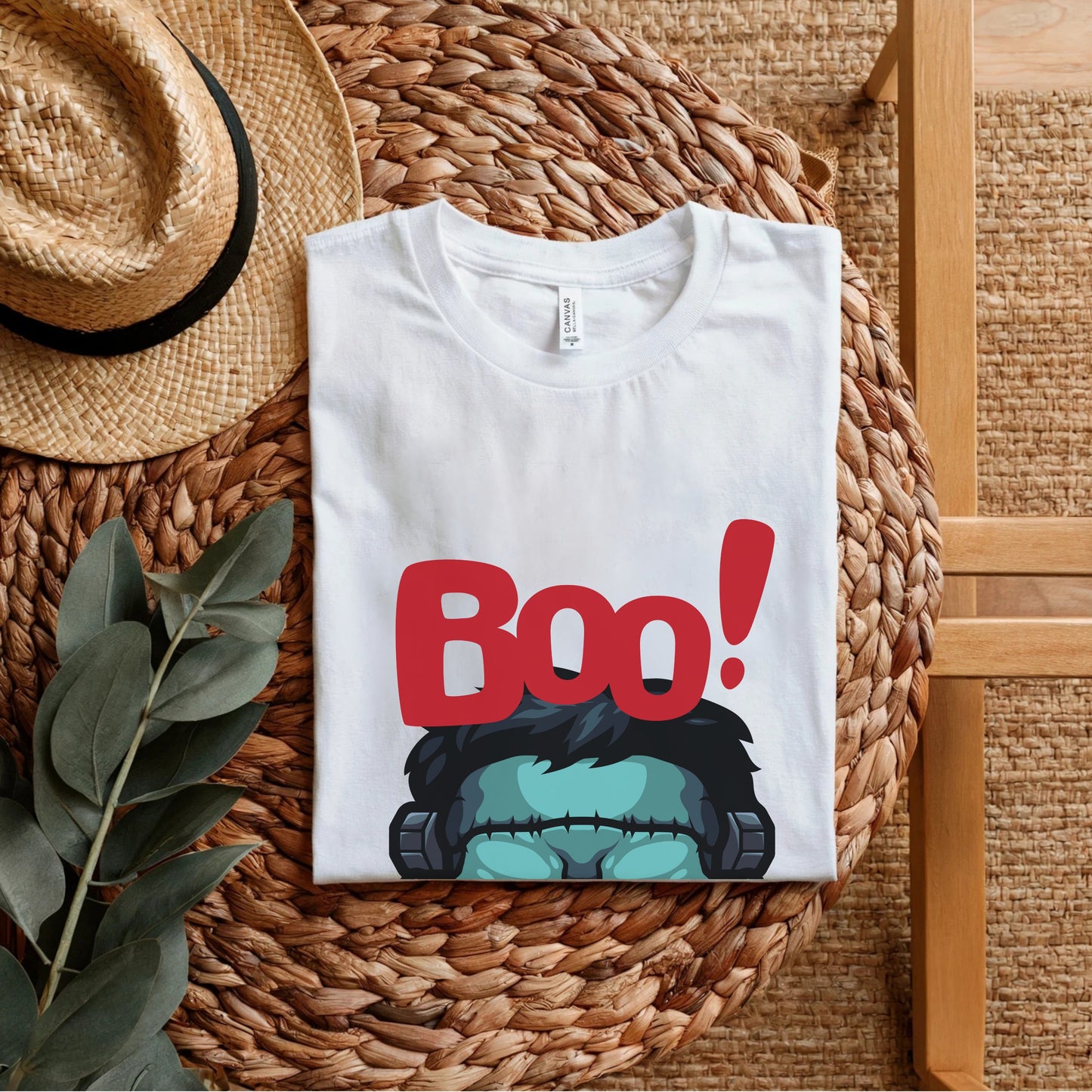 Boo Trick Or Treat Unleash - Frankenstein Halloween Statement Artwork